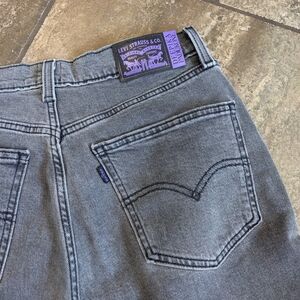 Levi's Big E Collab With Deepika Padukone Straight Leg Size 30 Faded Gray
